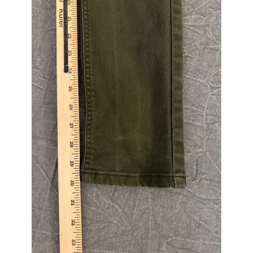 Scott James Pants Mens 30x30 Slim Fit Olive Green Stretch Chino Trousers